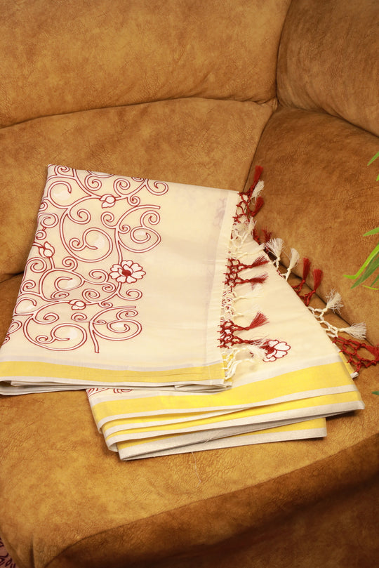 KERALA COTTON SPL KASAVU SAREE