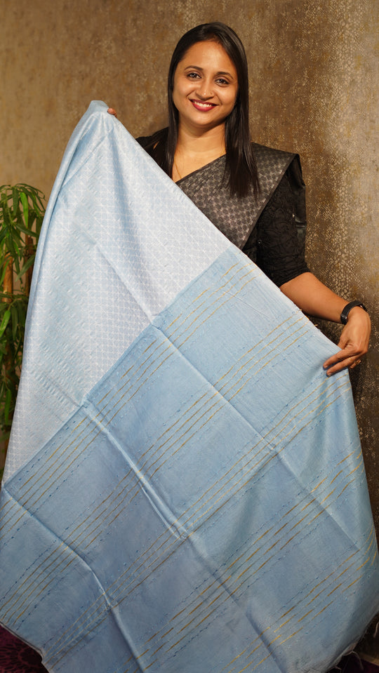 SEMI TUSSAR SAREE CODE:MB121