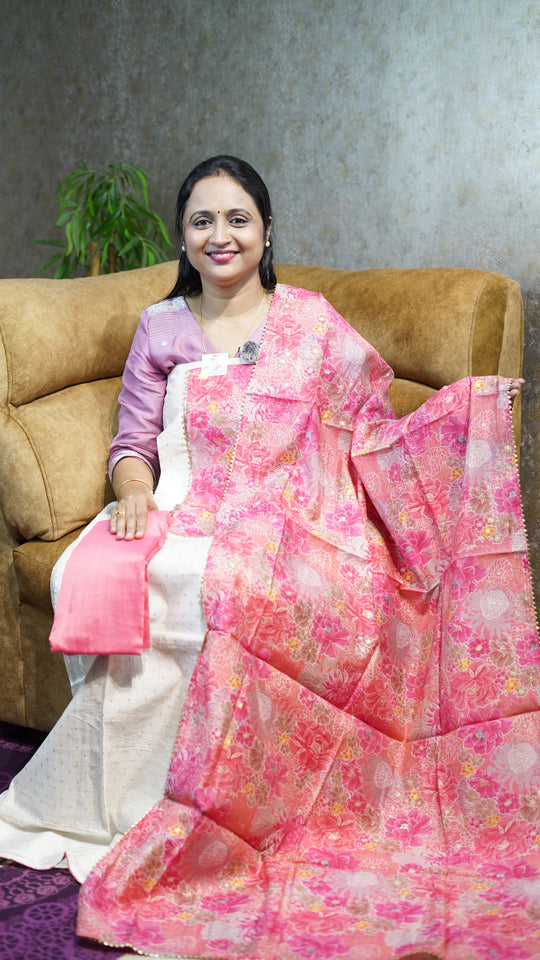 SEMI SILK SALWAR MATERIAL CODE MB:152