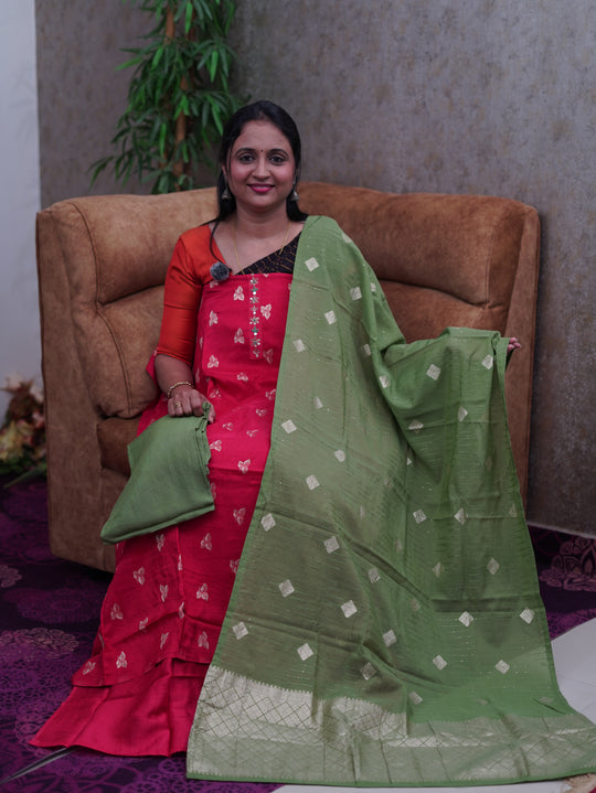 SILK BANARASI SALWAR MATERIAL CODE:MB153