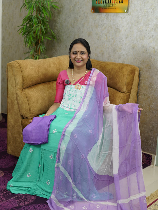 SEMI MODAL SALWAR MATERIAL CODE :MB159