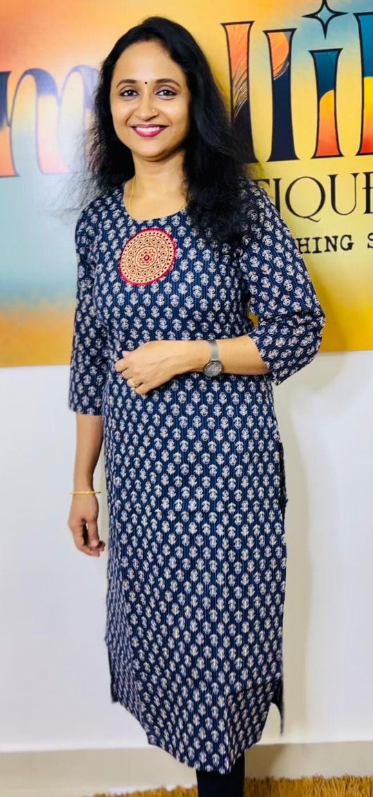 Pure jaipuri cotton kanta work kurta