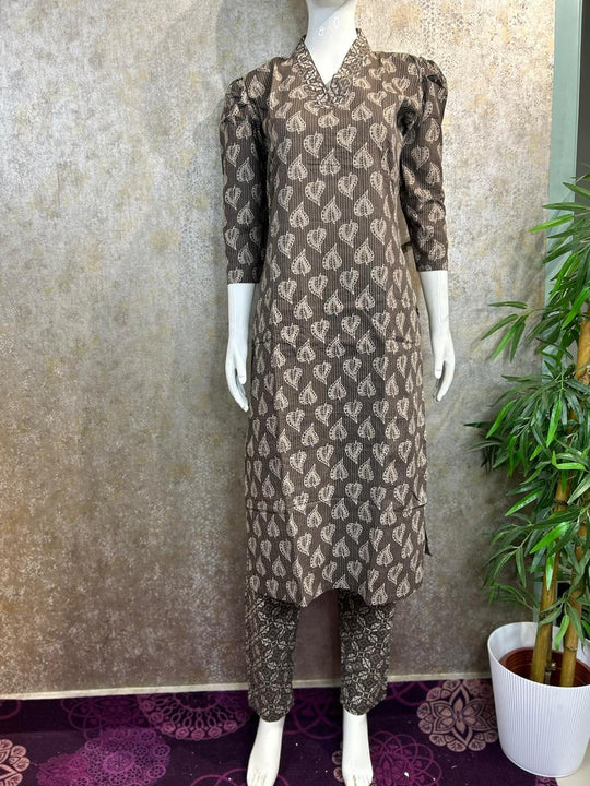 COTTON TOP and BOTTOM COLLECTION MB72-BROWN