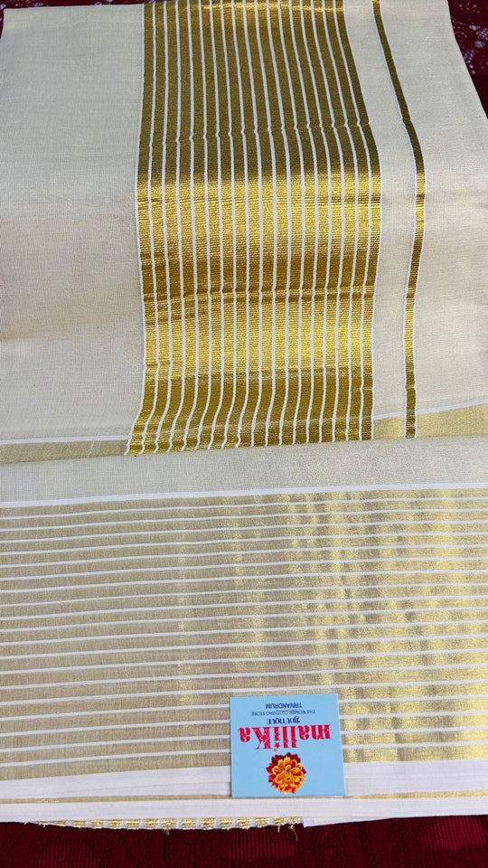 KASAVU TISSUE SAREE STRIPES