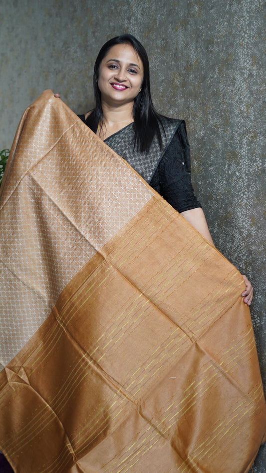SEMI TUSSAR SAREE CODE MB121