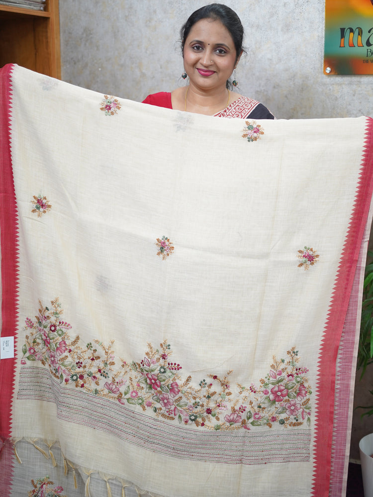 TISSUE LINEN SAREE CODE:MB231
