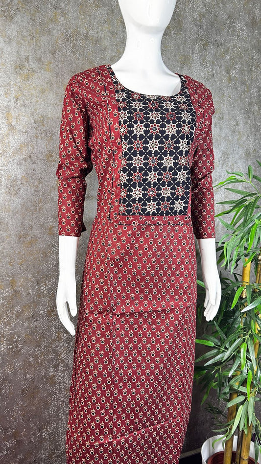 COTTON KUTCH EMBROIDERY KURTI