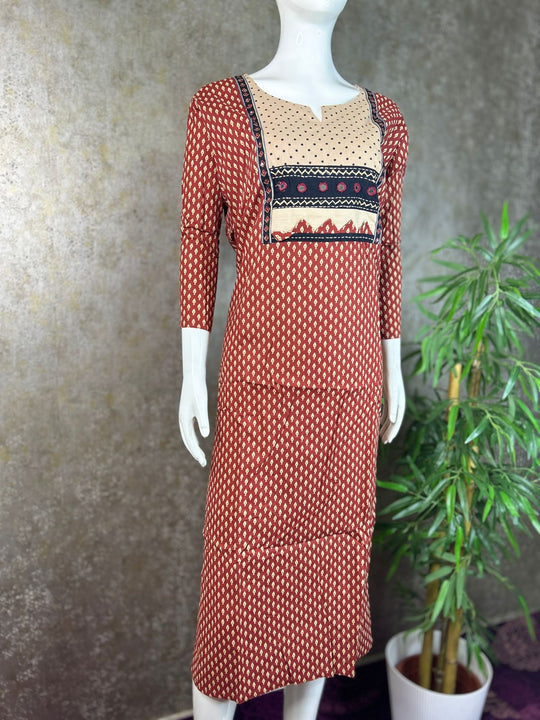 COTTON KUTCH EMBROIDERY KURTI