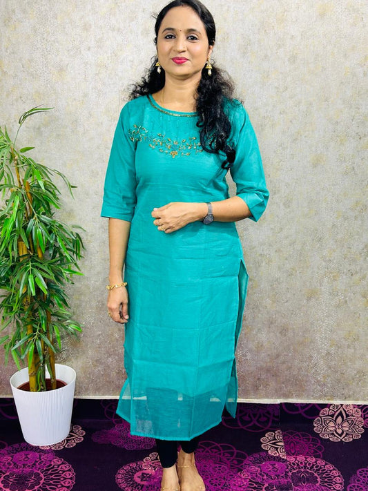NET KOTTA HANDWORKED KURTI-Procode-58AG