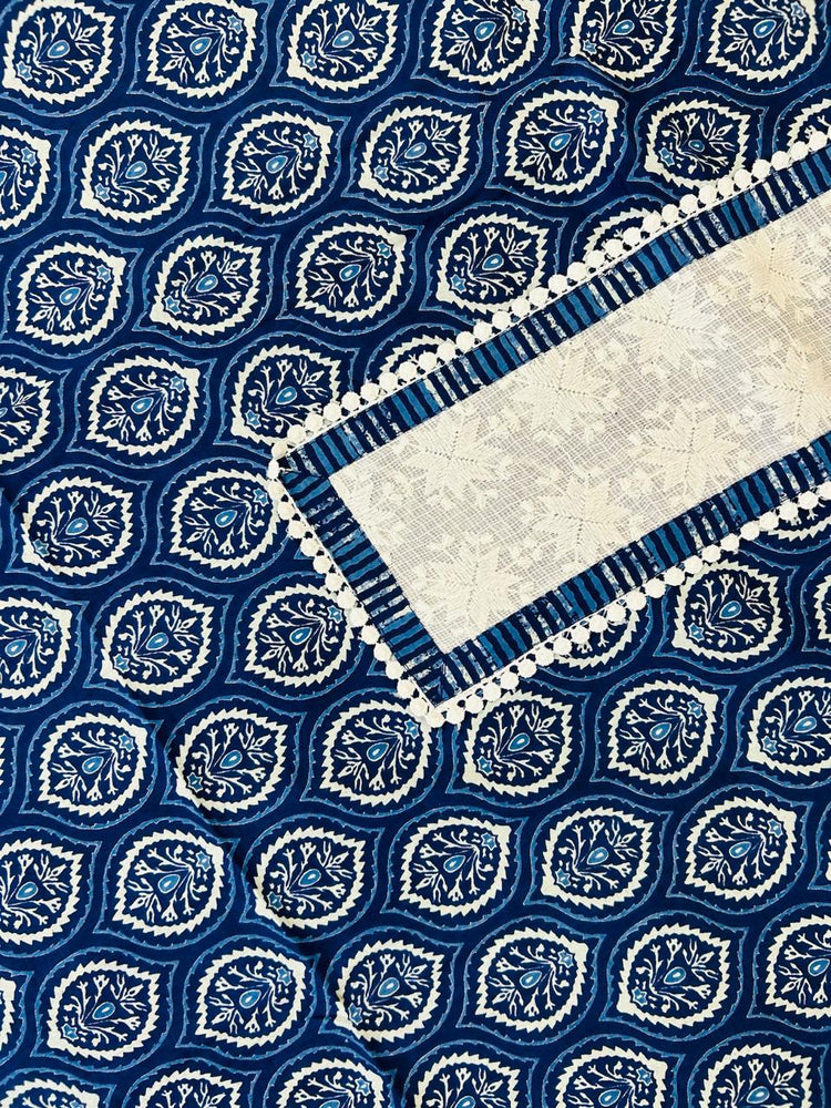 PURE COTTON BLOCK PRINTED 3 PC SALWAR MATERIAL-PC-MB-85