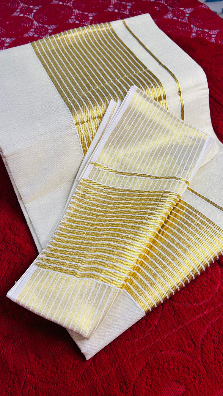 KASAVU TISSUE SAREE STRIPES